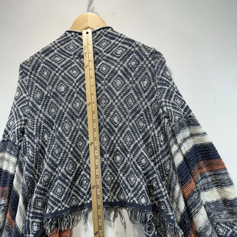 Hollister Cardigan Sweater Womens XS Multicolor Open Front Duster Boho Aztec - Picture 6 of 10